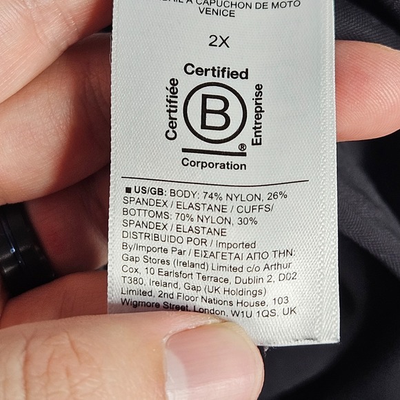 Athleta Venice Moto Hoodie Womens XL Black 1/4 Zip Sweatshirt Adjustable Casual - Picture 11 of 13